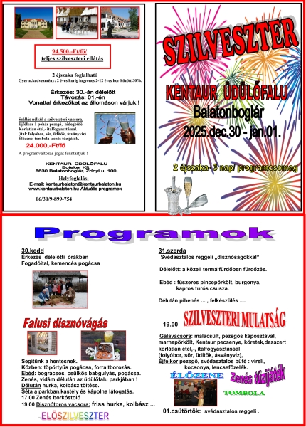 Szilveszter balatonbogláron