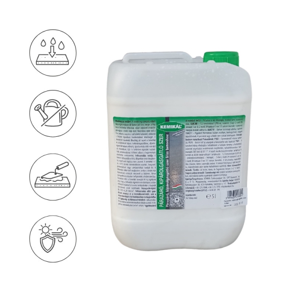 Beton utókezelő szer. Párazáró, kipárolgásgátló 5L.